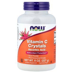 Вітамін С, Vitamin C, Now Foods, кристали, 227 г NOW-00790 фото