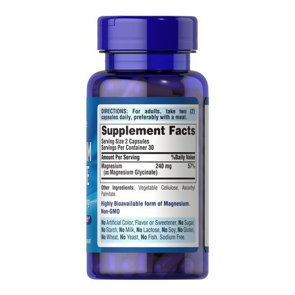 Magnesium Glycinate 240mg per serving - 60 caps 2023-10-5932 фото