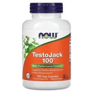 Репродуктивне здоров'я чоловіків, TestoJack 100, Now Foods, 120 вегетаріанських капсул NOW-02138 фото
