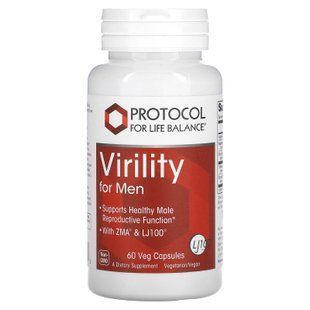 Репродуктивне здоров'я чоловіків, Virility For Men, Protocol for Life Balance, 60 веганських капсул PRT-12168 фото