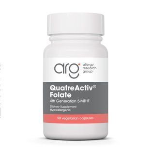 Фолієва кислота, 4-е покоління 5-MTHF, QuatreActiv Folate, Allergy Research Group, 90 вегетаріанських капсул ALG-76530 фото