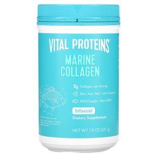 Морський колаген, Marine Collagen, Vital Proteins, без ароматизаторів, порошок, 221 г VTP-00548 фото