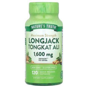 Еврікома довголиста, Longjack Tongkat Ali, Nature's Truth, 1600 мг, 120 капсул зі швидким вивільненням (800 мг в 1 капсулі) NTH-12022 фото