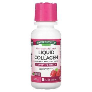 Колаген, Liquid Collagen, Nature's Truth, з амінокислотним білком та біотином, смак ягід, 237 мл NTH-12126 фото