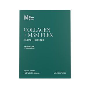 Колаген + МСМ Флекс, Collagen + MSM Flex, My Nutri Week, з підсолоджувачем, смак Манго + маракуйя, 30 саше, 202,5 г MNW-533112 фото