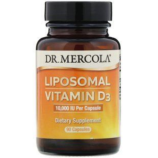 Вітамін D3 ліпосомальний, Liposomal Vitamin D3, Dr. Mercola, 250 мкг (10 000 МО), 90 капсул MCL-03201 фото