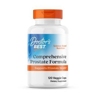 Здоров'я простати, Comprehensive Prostate Formula, Doctor's Best, комплексна формула, 120 вегетаріанських капсул DRB-00085 фото