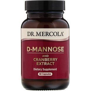 Підтримка нирок з журавлиною, D-Mannose and Cranberry, Dr. Mercola, 60 капсул MCL-01052 фото