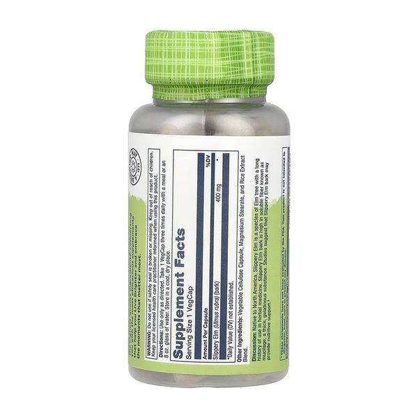 Slippery Elm Bark 400mg - 100 vcaps 2023-10-6729 фото