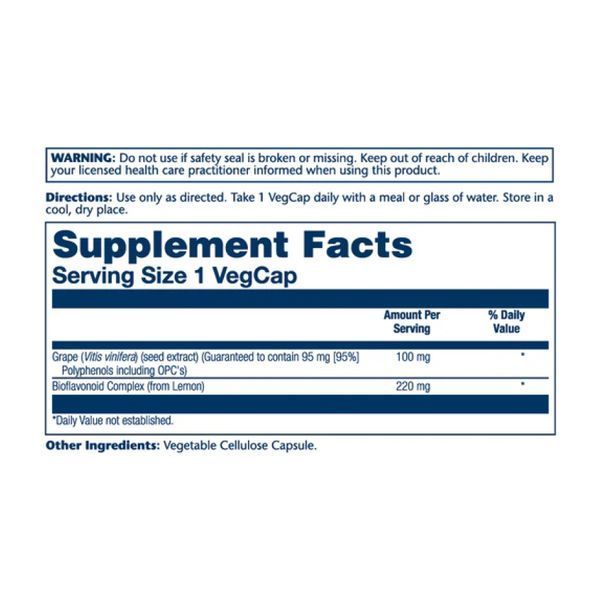 Grape Seed Extract 100mg - 60 vcaps 2023-10-3021 фото