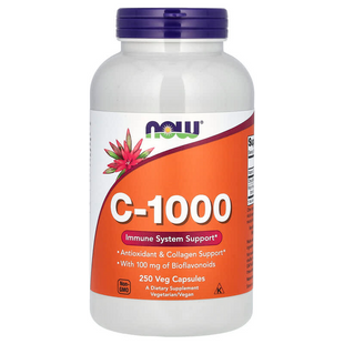 Вітамін С-1000 з біофлавоноїдами, C-1000, Now Foods, 250 вегетаріанських капсул NOW-00692 фото