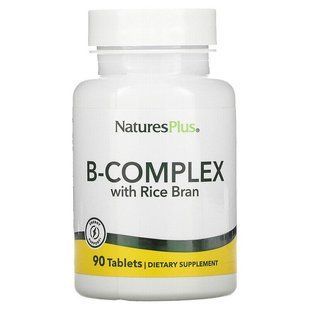 Вітамінний В-комплекс з рисовими висівками, B-Complex, Nature's Plus, 90 таблеток NAP-01480 фото