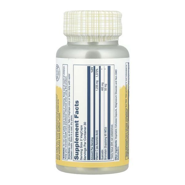 Quercetin Bromelain & Vitamin C - 60 vcaps 2023-10-6745 фото