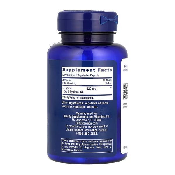 L-Lysine 620 mg - 100 vcaps (До 11.26) 2024-11-0321 фото