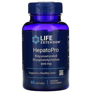 Фосфатидилхолін, Hepatopro, Life Extension, 900 мг, 60 гелевих капсул LEX-13936 фото