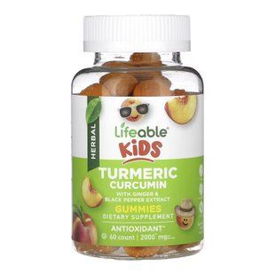 Turmeric Curcumin with Ginger & Black Pepper Extract Kids - 60 gummies 2023-10-7298 фото
