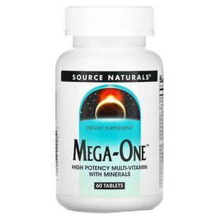 Мультивітаміни Mega-One, Multi-Vitamin with Minerals, Source Naturals, по 1 на день, 60 таблеток SNS-00008 фото