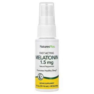Мелатонін (спрей), InstaNutrient Melatonin, Nature's Plus, смак м'яти, 59.14 мл NAP-04762 фото