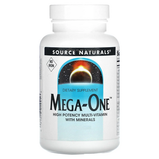 Мультивітаміни та мінерали, без заліза, Mega-One, Source Naturals, по 1 на день, 30 таблеток SNS-01440 фото