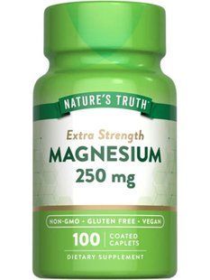 Магній, Magnesium, Nature's Truth, підвищена сила дії, 250 мг, 100 каплет NTH-10579 фото